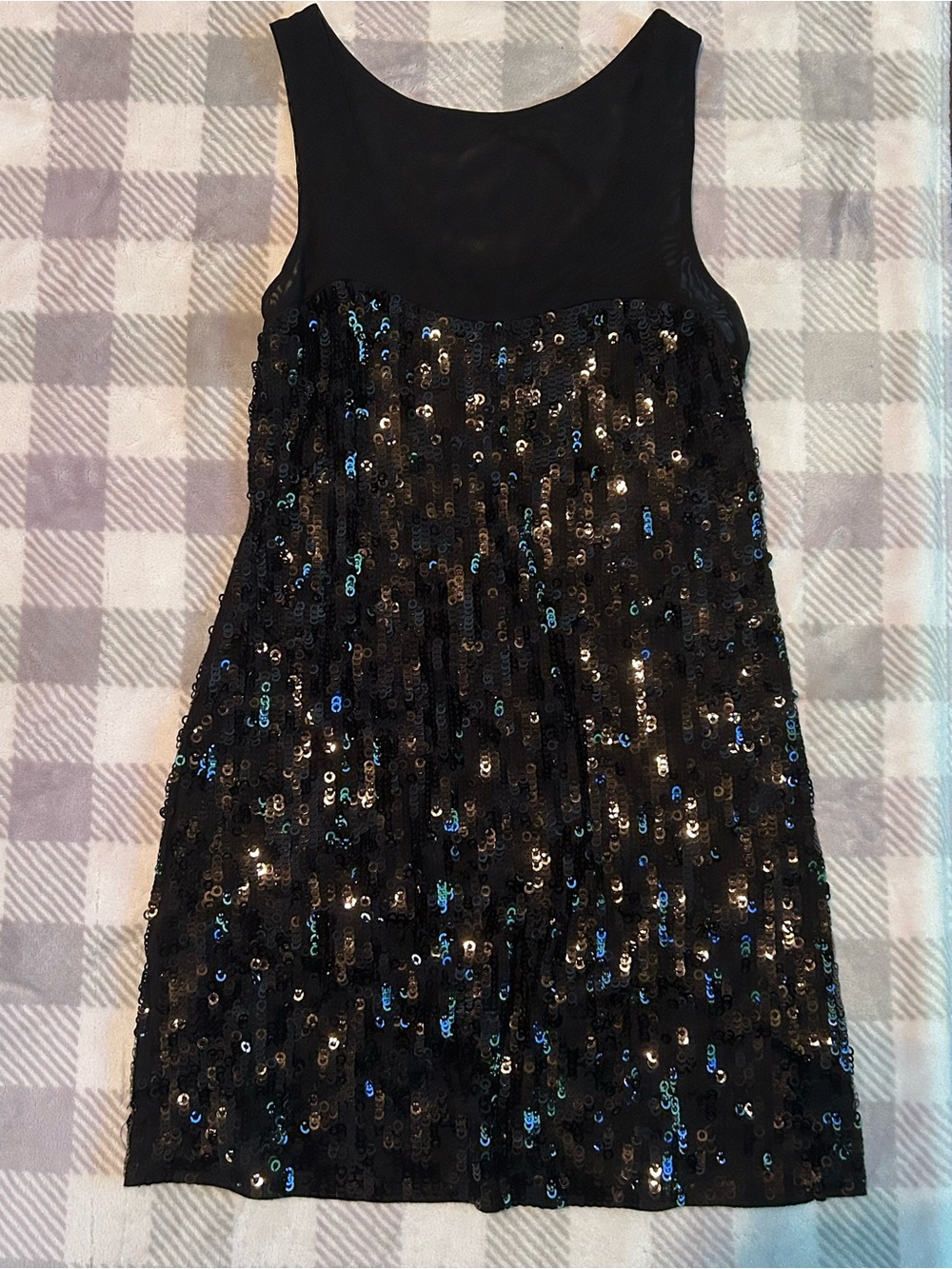 Express Black Sequin Mini Dress size small